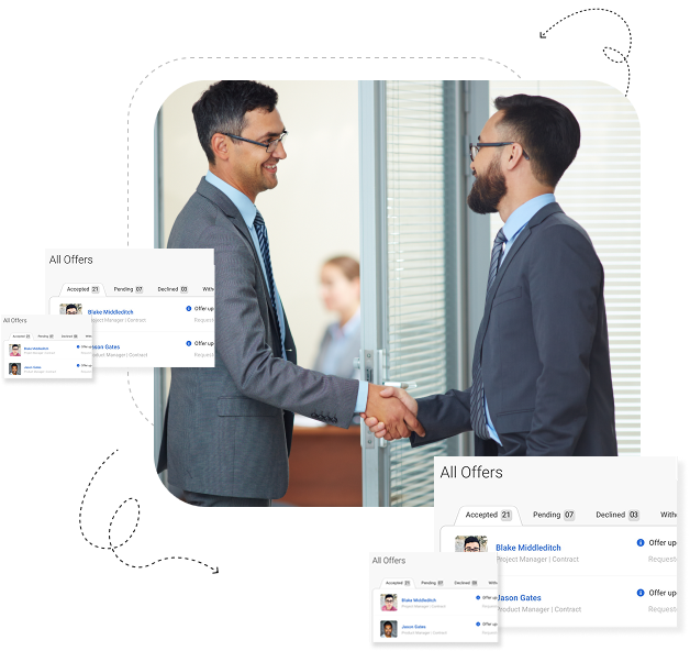 Offer letter and onboarding process with e-signature and hiring automation